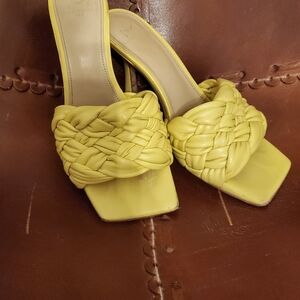 Marc Fisher Yellow Slide Sandals